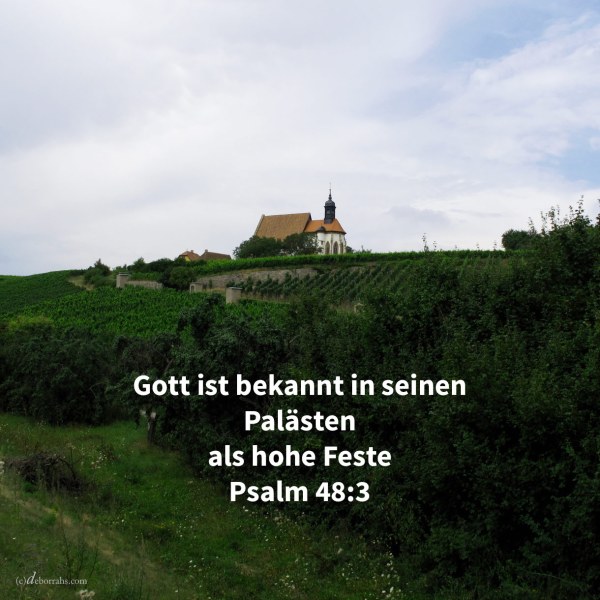 Schön ragt empor, eine Freude der ganzen Erde, der Berg Zion, die Stadt des großen Königs. Gott ist bekannt in ihren Palästen als hohe Feste ( Psalm 48,2-3 )