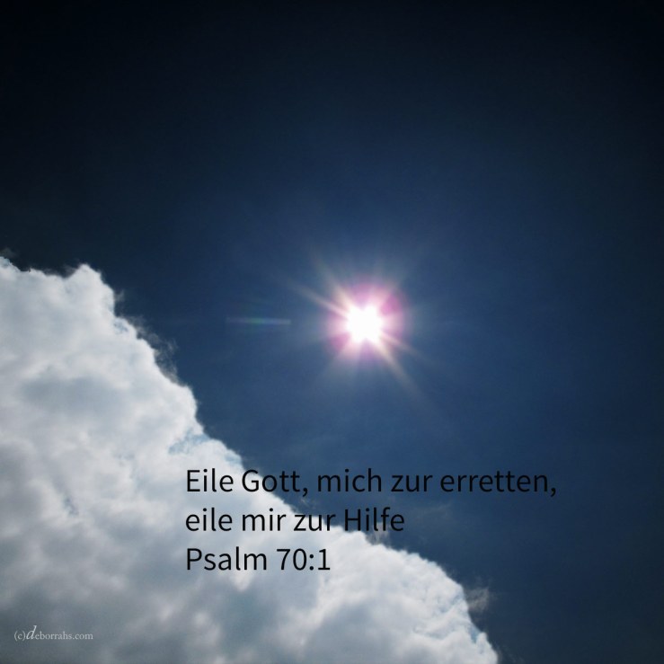 Eile Gott, mich zu erretten, Jehova, zu meiner Hilfe! ( Ps 70:1 )