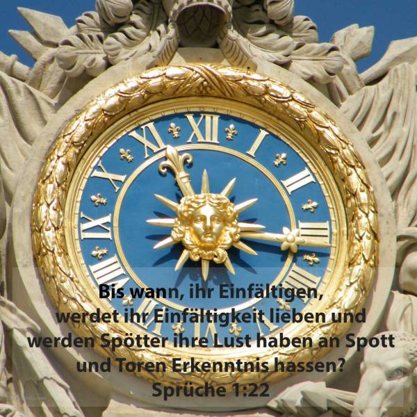 Bis wann, ihr Einfältigen, wollt ihr Einfältigkeit lieben, und werden Spötter ihre Lust haben an Spott, und toren Erkenntnis hassen ( Sprüche 1,22 )