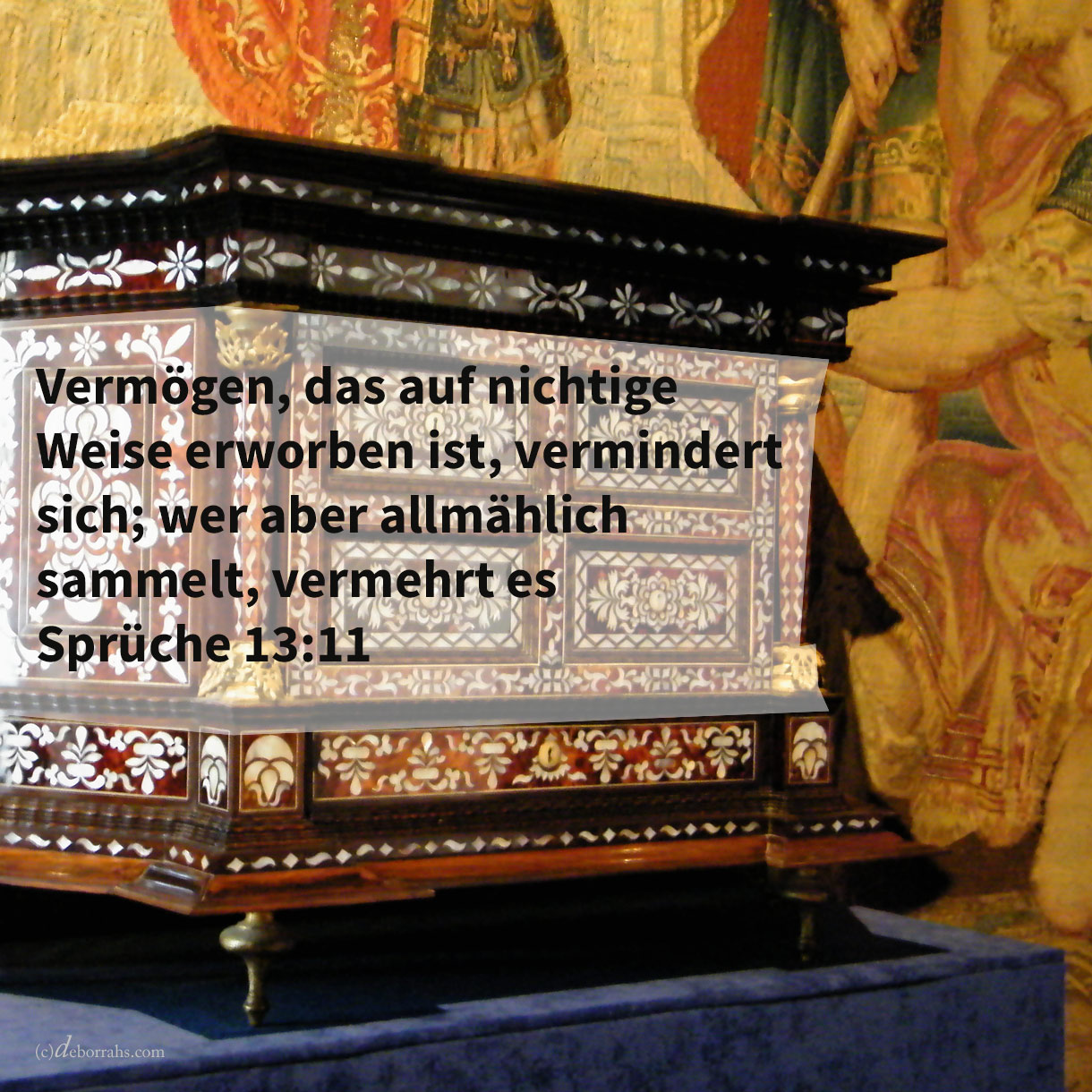  Schmiede nichts Böses wider deinen Nächsten, während er vertrauensvoll bei dir wohnt ( Sprüche 3,29 ) 