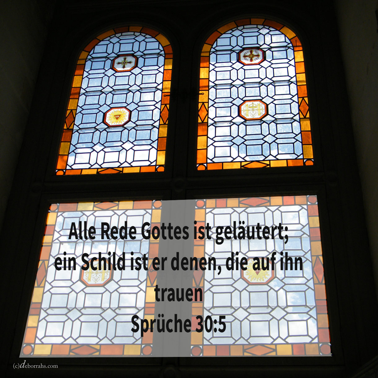  Alle Rede Gottes ist geläutert; ein Schild ist er denen, die auf ihn trauen ( Sprüche 30:5 ) 