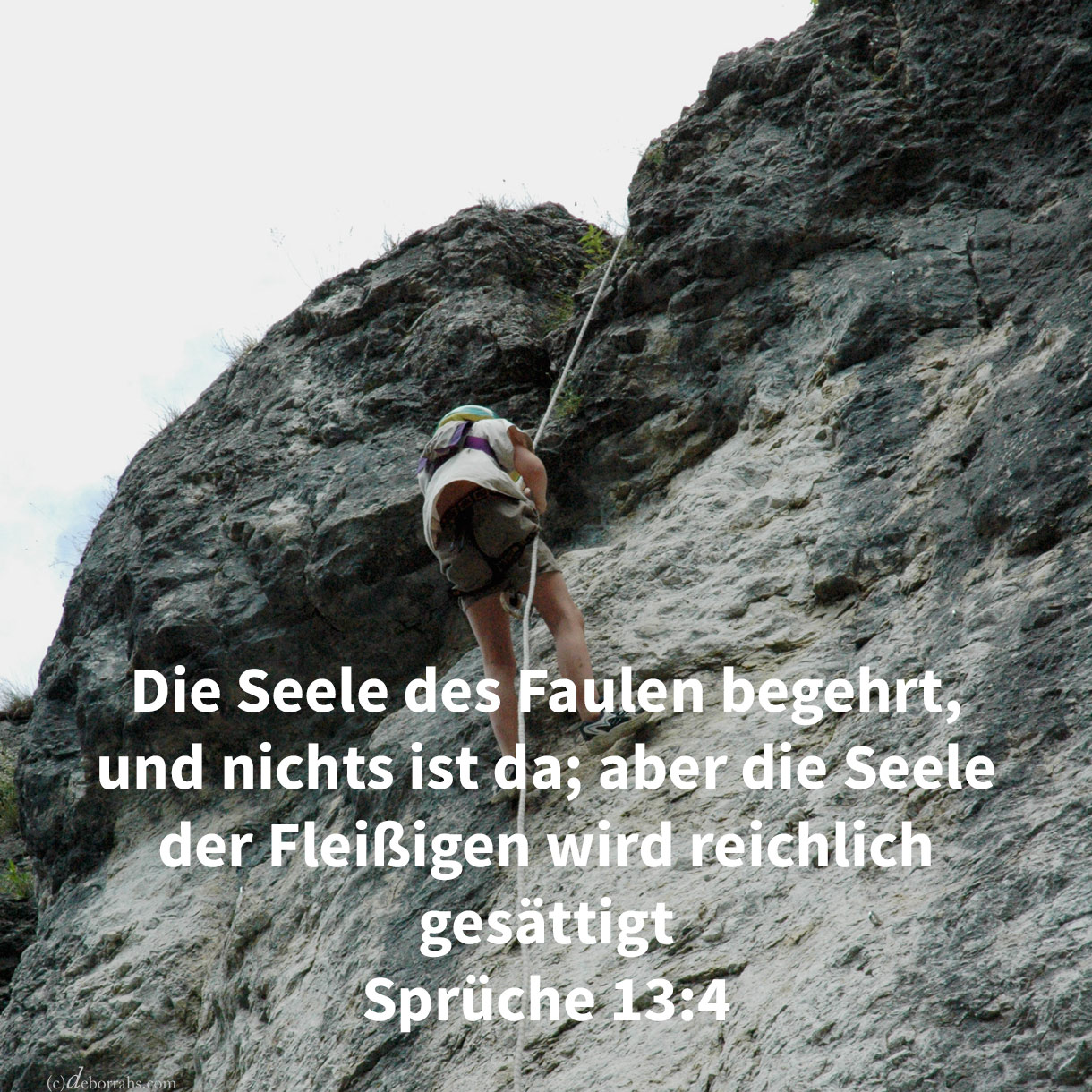  Die Seele des Faulen begehrt, und nichts ist da; aber die Seele der Fleißigen wird reichlich gesättigt ( Sprüche 13,4 ) 